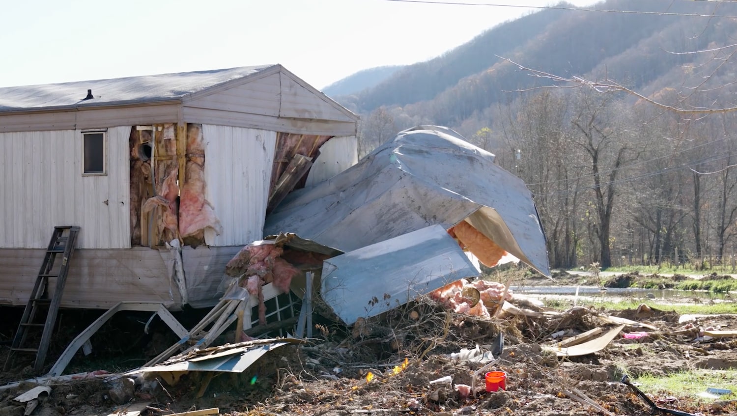 The Ray's destroyed trailer